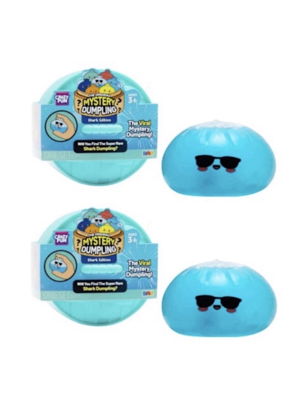 Super Rare! Shark Edition Mystery Squishy Bun Dumpling Set